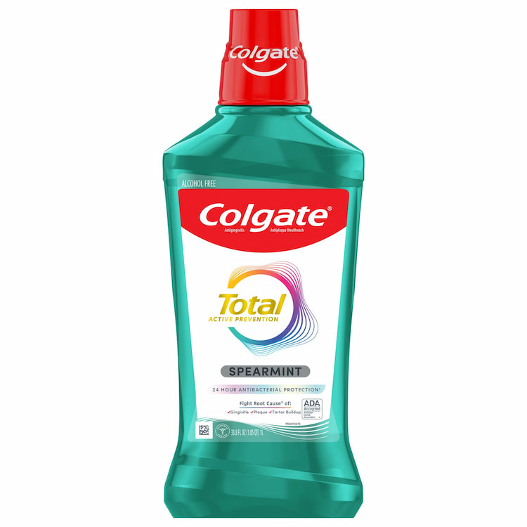 A photo of Colgate Total Pro-Shield mouthwash as the best mouthwash in Canada