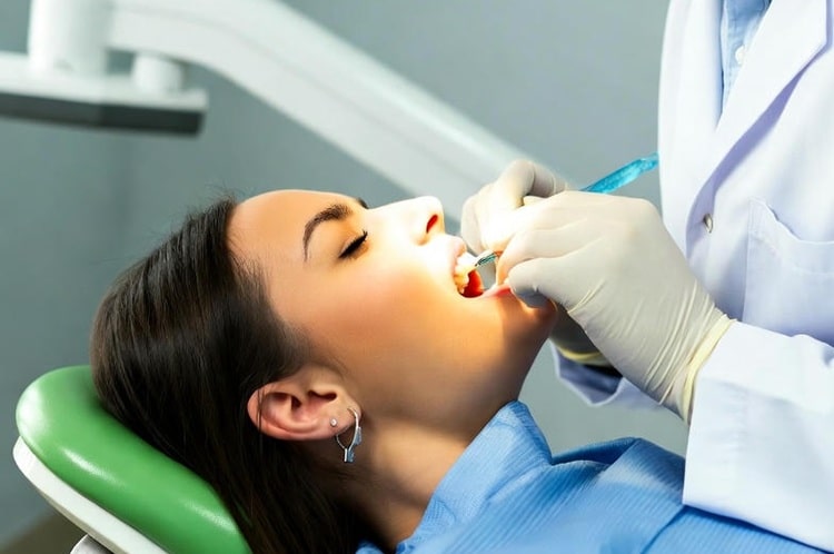 oral surgery by a dentist