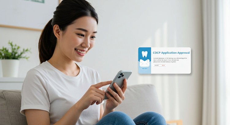 a person is happy to receive CDCP application approval.